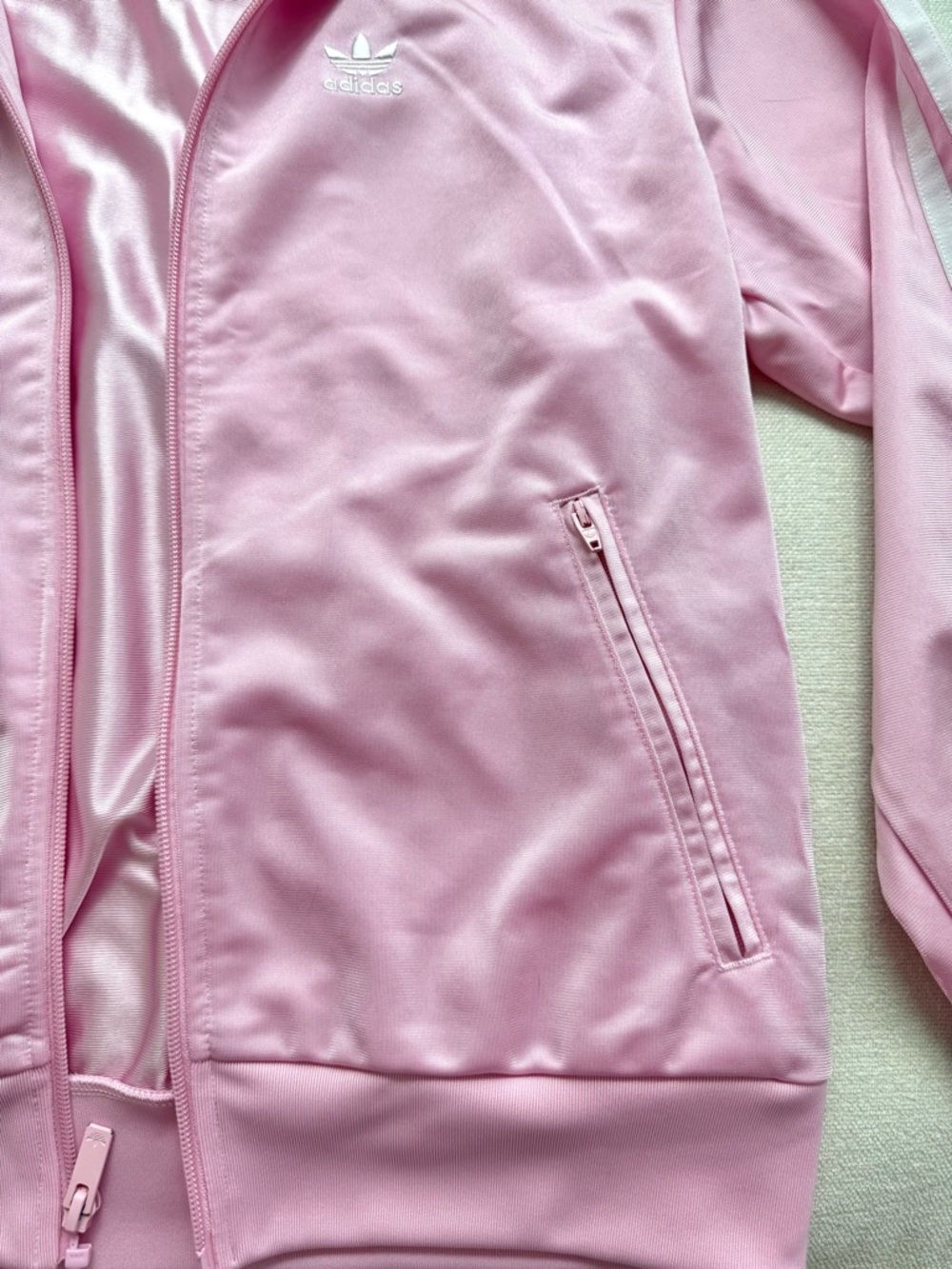 NWOT Adidas Loose Track Top — True Pink (XS) - Picture 5 of 9